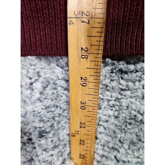 J Crew Sweater Mens‎ Large Maroon 1/4 Zip Pullover Cotton Knit Minimal Basic - Picture 11 of 16